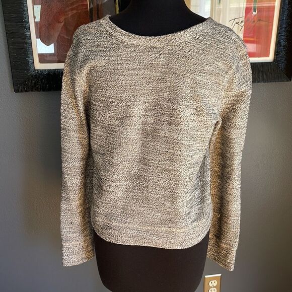 TOMS for Target black/white/gold sparkle crew neck French terry sweatshirt. Med - Picture 4 of 6
